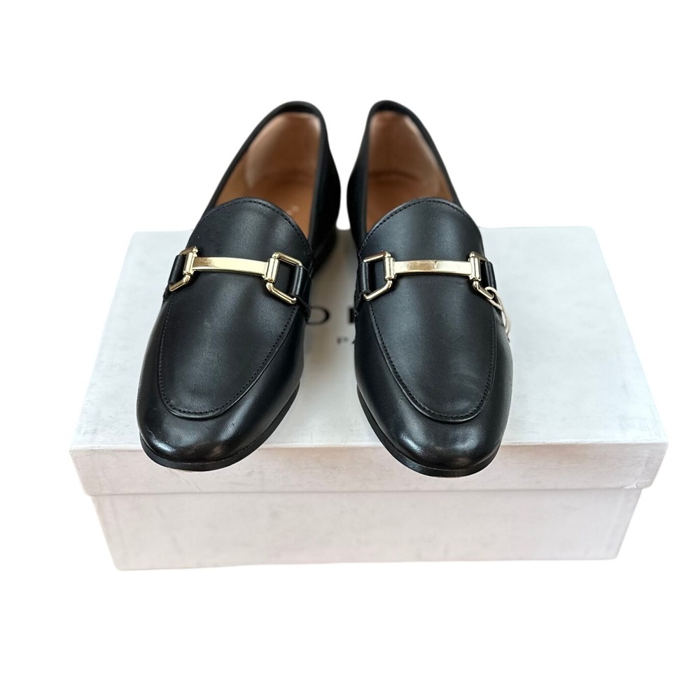 JONAK PARIS NWB Black Leather Horsebit Loafers Women Size 36EU =US 5.5-6